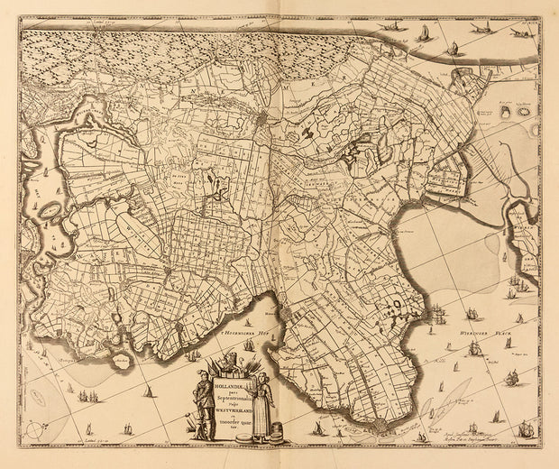 Hollandiae Pars Septentrionalis Vulgo Westreisland En Tnoorder Quartier by Maps, Views, and Charts - Davidson Galleries