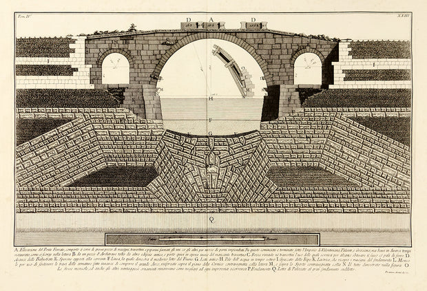 Elevazione del Ponte Ferrato (Elevation of the Ponte Ferrato) by Giovanni Battista Piranesi - Davidson Galleries