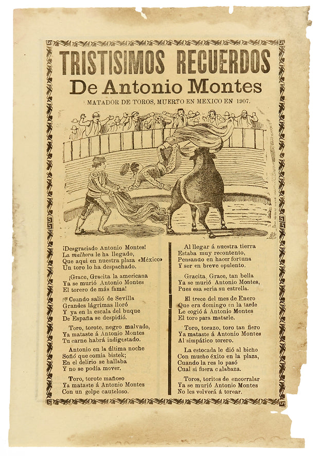 Tristisimos Recuerdos De Antonio Montes by José Guadalupe Posada - Davidson Galleries