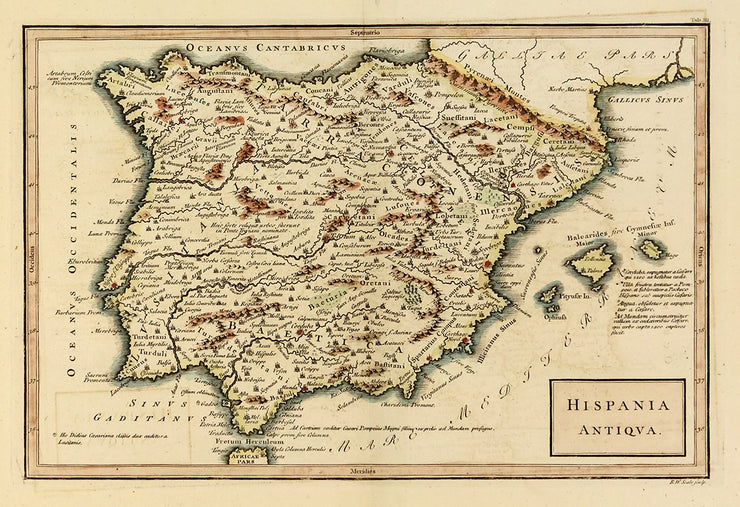 Hispanic Antiqua (Map of Spain) by Maps, Views, and Charts - Davidson Galleries