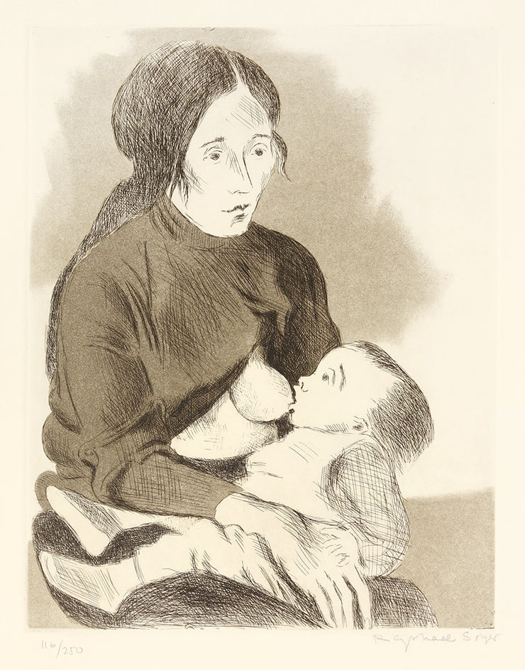 Mother Nursing by Raphael Soyer - Davidson Galleries