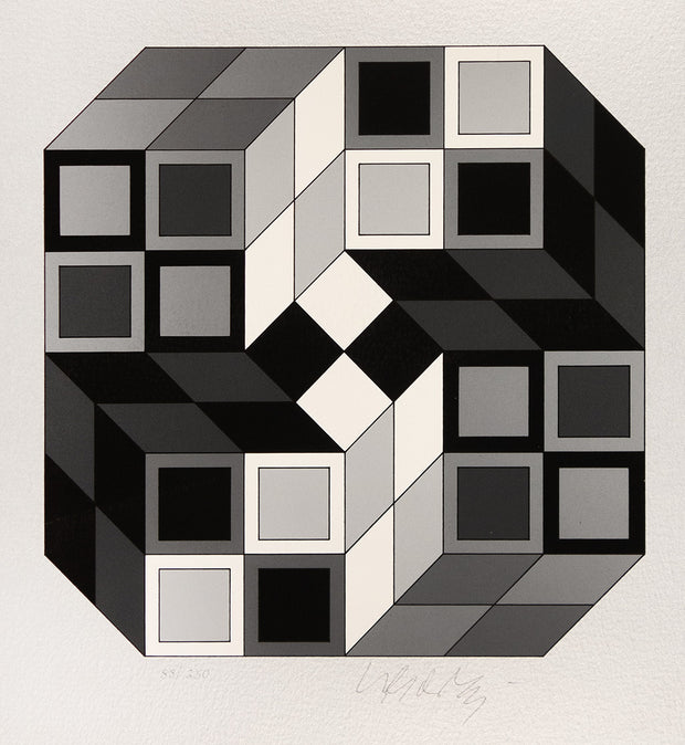 Composition Argent by Victor Vasarely - Davidson Galleries