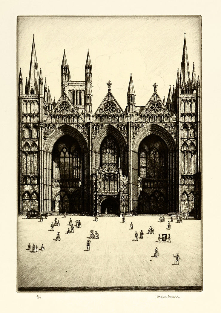 Peterborough Cathedral by Herbert Gordon Warlow - Davidson Galleries