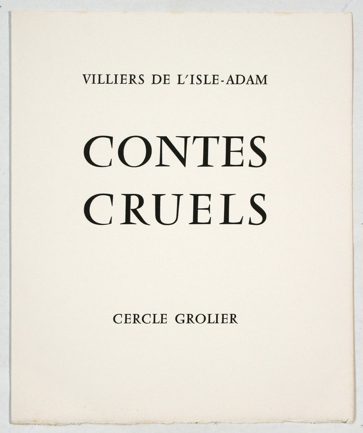 Contes Cruels (Portfolio of 25 etchings) by Mario Avati - Davidson Galleries