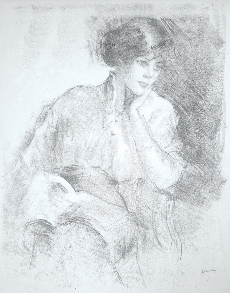Pensive (Miss Charles) by Albert de Belleroche - Davidson Galleries