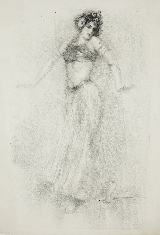 Danseuse, Sahri-Djellie, Dancer at the Follies Bergere and the Casino de Paris by Albert de Belleroche - Davidson Galleries