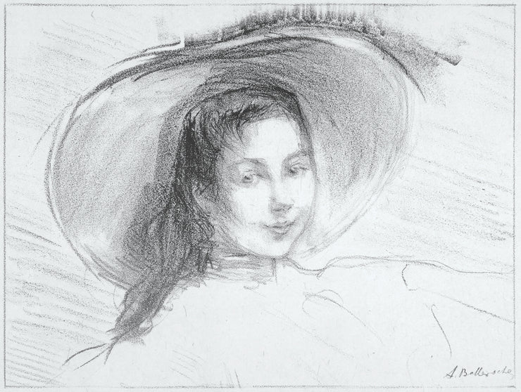 Fillette au grand chapeau, Petite Florence (Little girl with a large hat, Petite Florence) by Albert de Belleroche - Davidson Galleries