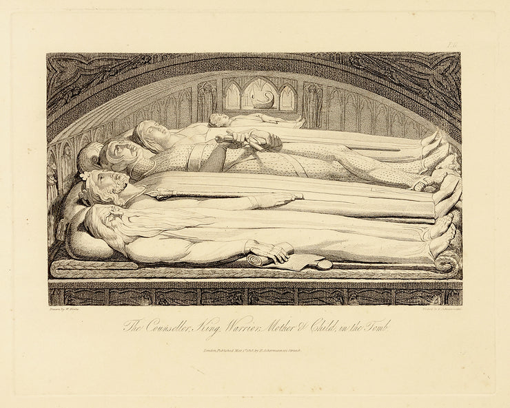 The Councellor, King, Warrior, Mother, and Child, in the Tomb by William Blake - Davidson Galleries