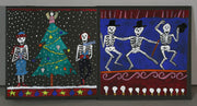 ¿Dónde Está El Baile De Los Esqueletos? (Where Are the Dancing Skeletons?)(Accordion book of 4 images) by Mare Blocker - Davidson Galleries