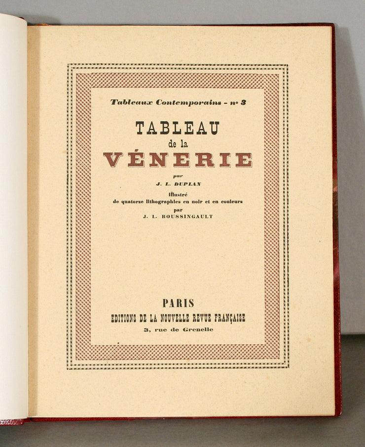 Tableau de la Vénerie (Bound book with 14 lithographs) by Jean Louis Boussingault - Davidson Galleries