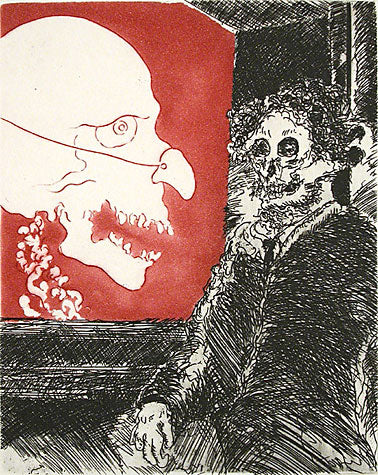 Uncle Skulky Appears to James Ensor and Mocks Him With a Fake Nose by Frank Boyden - Davidson Galleries