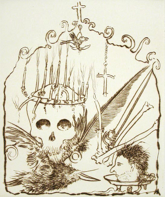 The Irreverences, Provocations, & Connivances of Uncle Skulky (Suite of 21 intaglio prints) by Frank Boyden - Davidson Galleries