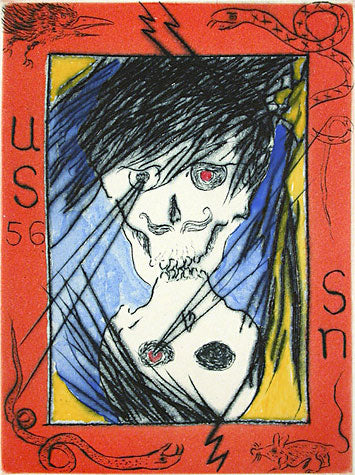 As Uncle Skulky Slips His Image Into the 56th Playing Card, I Remember My FatherSaying, "Always Kill the Closest Snake First" by Frank Boyden - Davidson Galleries