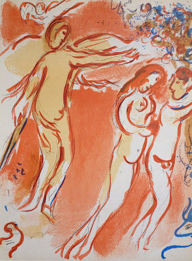 Adam et Ève Chassés du Paradis Terrestre (Adam and Eve Expelled from Paradise on Earth) by Marc Chagall - Davidson Galleries