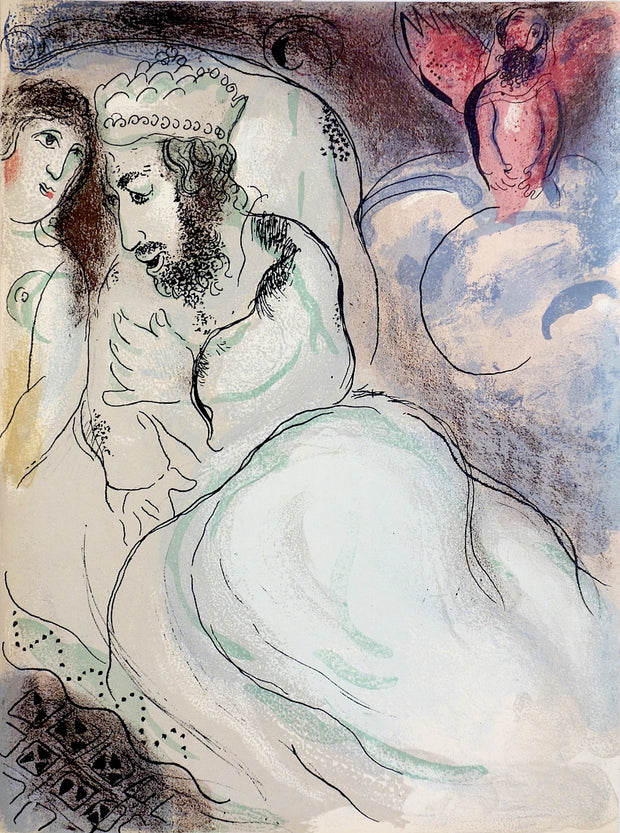 Sara et Abimélech (Sarah and Abraham) by Marc Chagall - Davidson Galleries