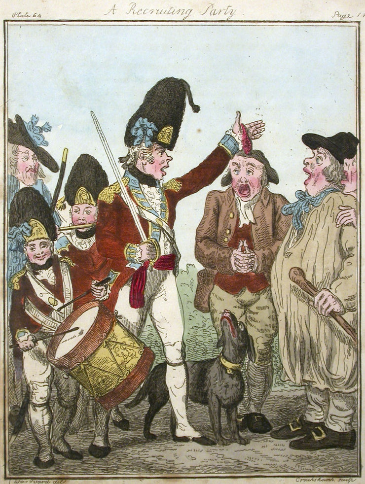 A Recruiting Party by George Cruikshank - Davidson Galleries