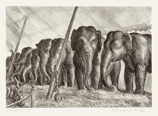 Circus Elephants by John Steuart Curry - Davidson Galleries