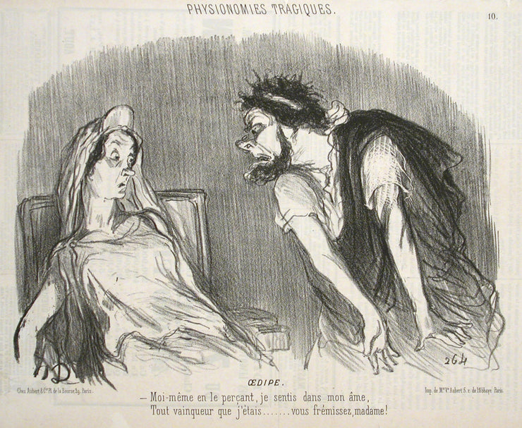 Oedipus "Moi-meme en le percant, je sentais..." by Honoré Daumier - Davidson Galleries