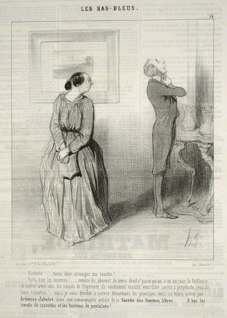 Bichette...viens donc arranger ma rosette! by Honoré Daumier - Davidson Galleries