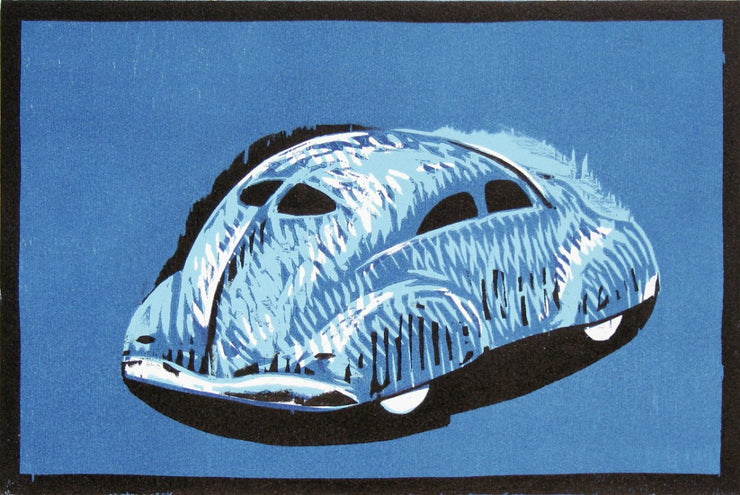 Blue Car by Lockwood Dennis - Davidson Galleries