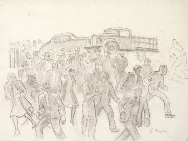 Running Crowd by Eugene Dyczkowski - Davidson Galleries