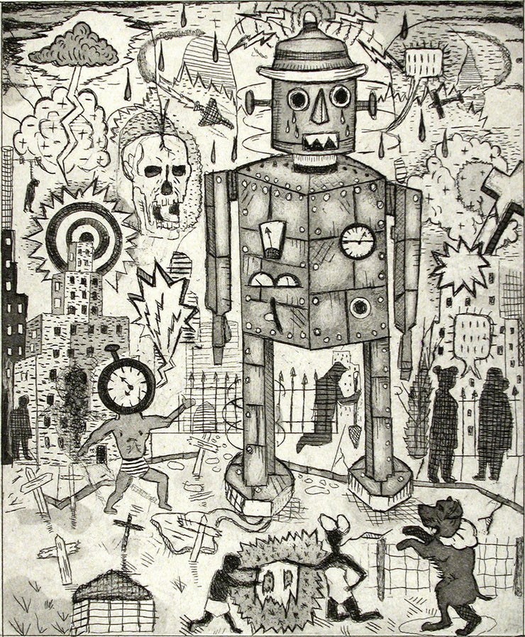 The Sad Robot by Tony Fitzpatrick - Davidson Galleries