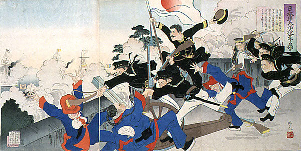Scene From Sino-Japanese War by Adachi Ginko - Davidson Galleries