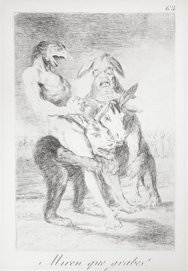 ¡Miren que grabes! (Look how solemn they are!) by Francisco Goya - Davidson Galleries