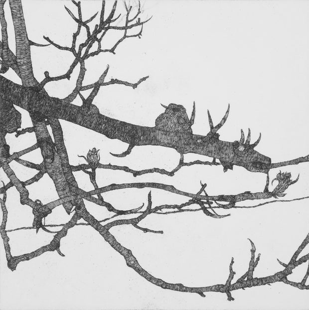 April, Pear Branches, and the Wanderer by Art Hansen - Davidson Galleries