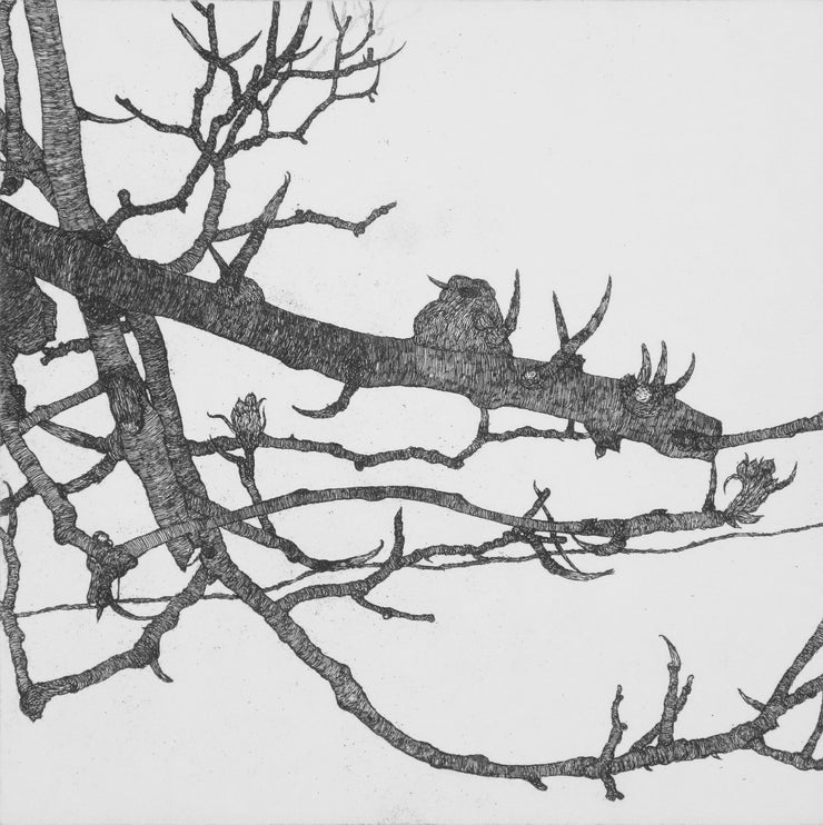 April, Pear Branches, and the Wanderer by Art Hansen - Davidson Galleries