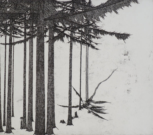 Forest, Woodcutter, and Fire by Art Hansen - Davidson Galleries