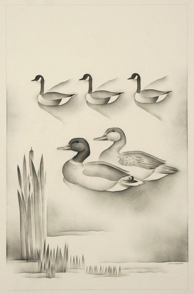 Untitled (Ducks and Geese) by Lois S. Keeler - Davidson Galleries