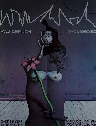 Poster for Galerie Negru "Lithos 1960-80" by Paul Wunderlich - Davidson Galleries