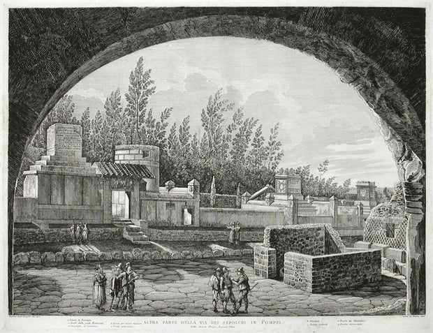 Altra Parte Della Via dei Sepolcri in Pompei by Luigi Rossini - Davidson Galleries