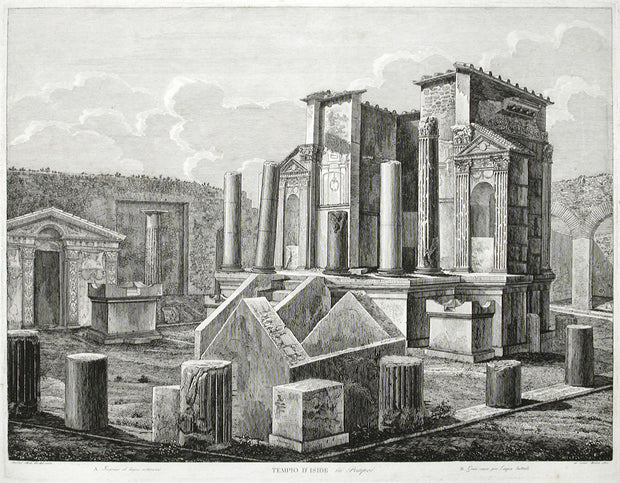 Tempio d'Iside in Pompei by Luigi Rossini - Davidson Galleries