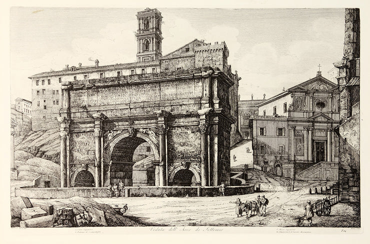 Veduta dell' Arco di Settimio by Luigi Rossini - Davidson Galleries