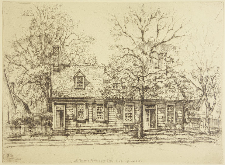 Hugh Mercer's Apothecary Shop, Fredericksburg, VA by Ernest David Roth - Davidson Galleries