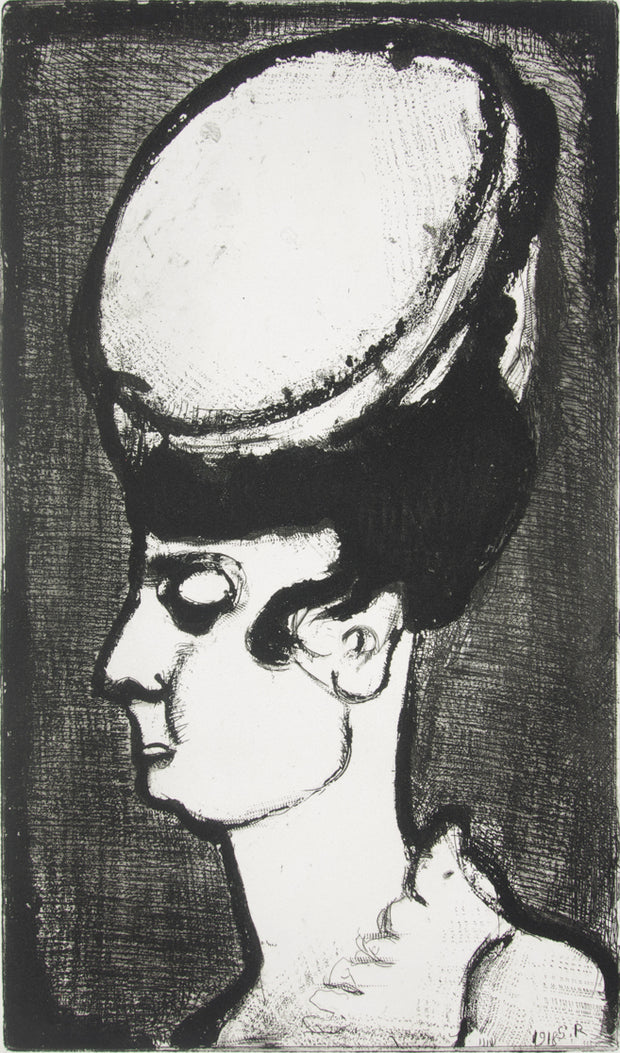 Plate 15. Femme au chapeau en profil, vers la gauche by Georges Rouault - Davidson Galleries