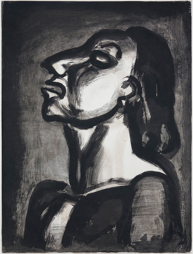 Plate 19. Son avocat, en phrases creuses, clame sa totale inconscience... (His lawyer, in hollow phrases, proclaims his complete indifference...) by Georges Rouault - Davidson Galleries