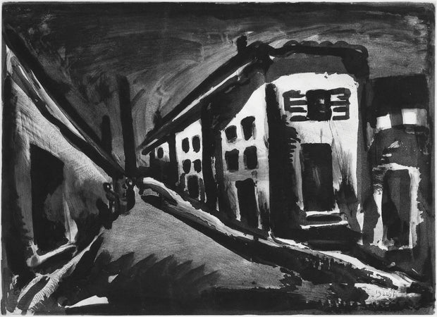 Plate 23. Rue des solitaires. (Lonely street.) by Georges Rouault - Davidson Galleries