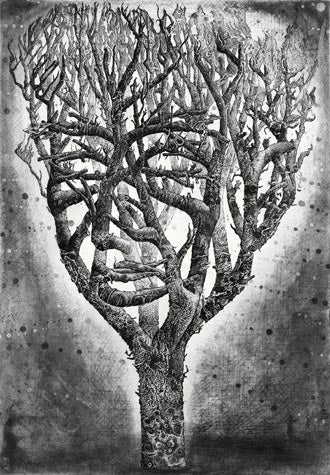 A Lonely Tree - Night by Tomiyuki Sakuta - Davidson Galleries