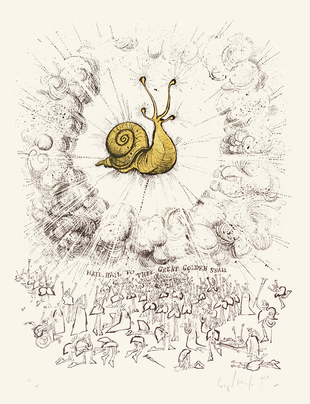 Hail, Hail to Thee Great Golden Snail by Ronald Searle - Davidson Galleries