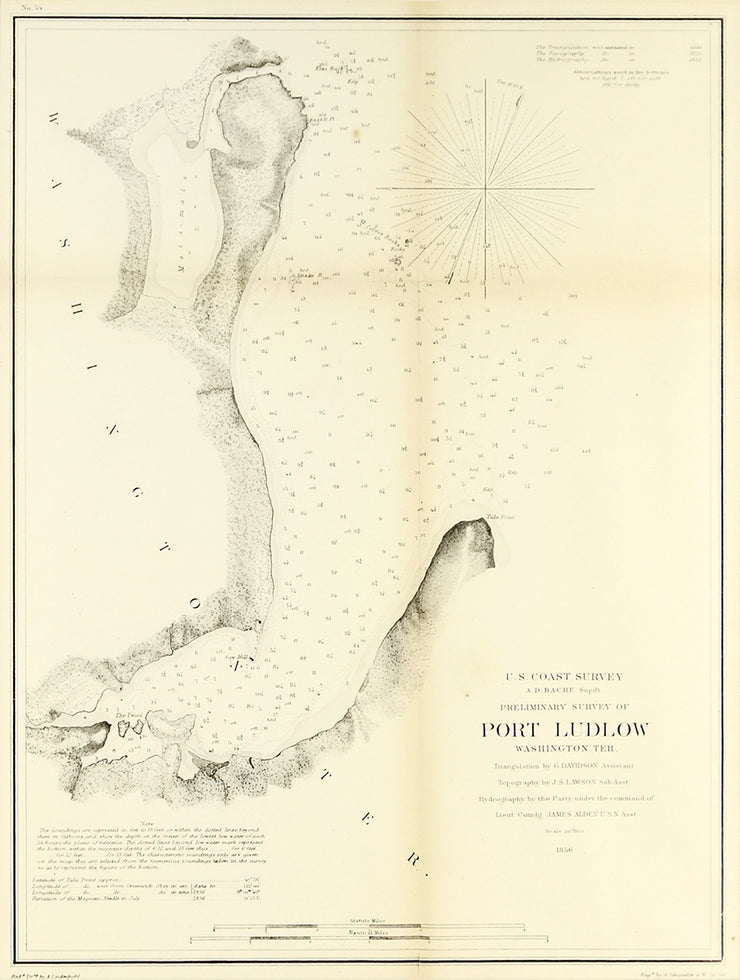 U.S. Coast Survey Preliminary Survey of Port Ludlow, Washington Territory by Maps, Views, and Charts - Davidson Galleries