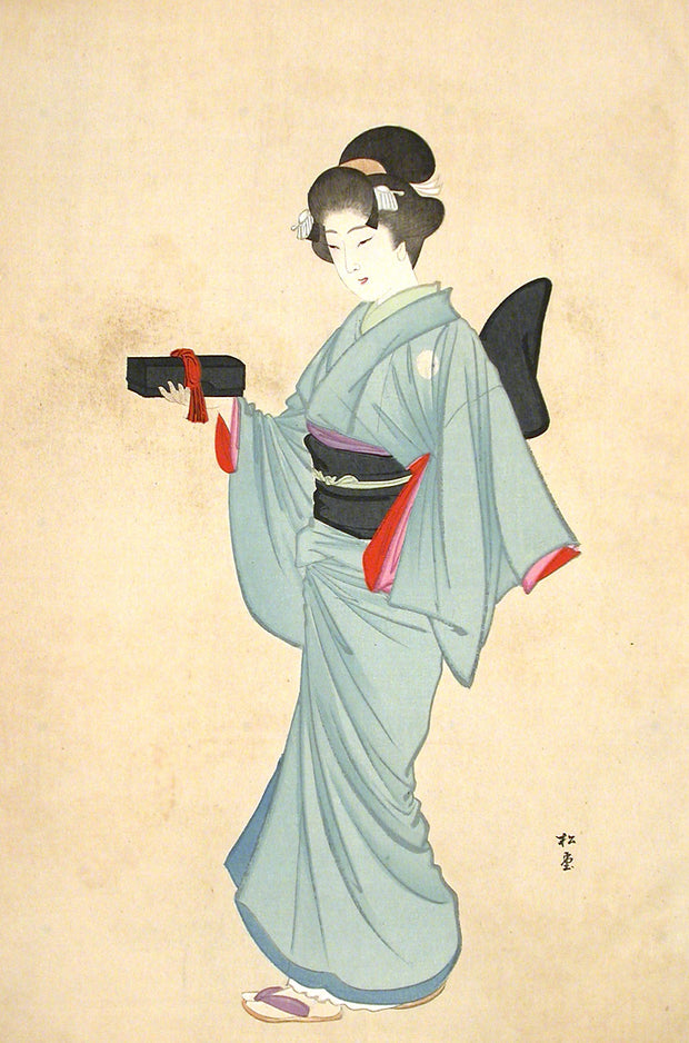 Daimyo's Servant Girl - Keio by Yukawa Shodo - Davidson Galleries