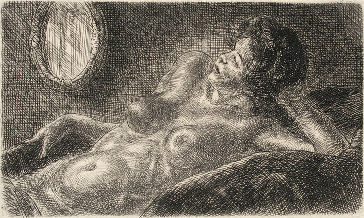 Half Nude on Elbow by John Sloan - Davidson Galleries