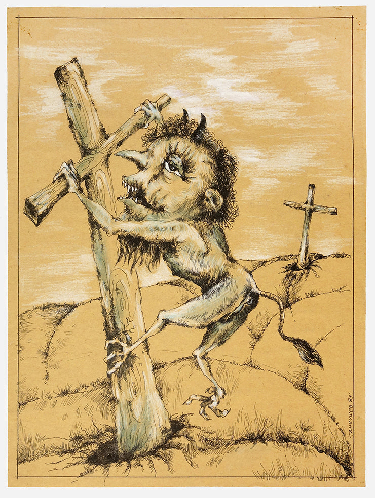Figure Climbing Cross by Ivan Tankushev - Davidson Galleries