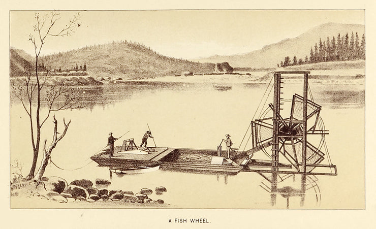 A Fish Wheel (On the Columbia River) by Maps, Views, and Charts - Davidson Galleries