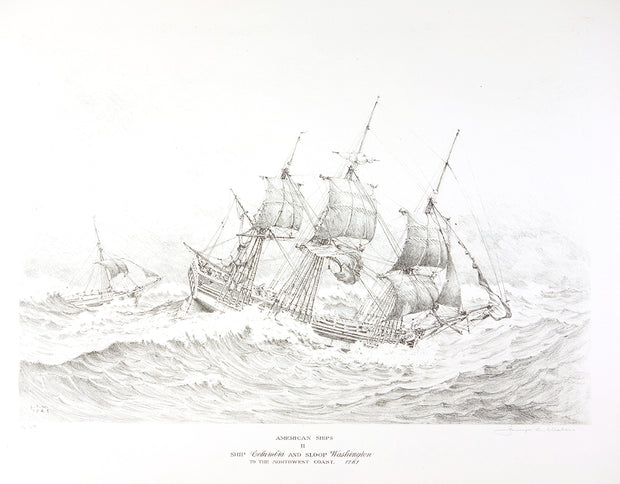 American Ships II (Ship Columbia and Sloop Washington to the Northwest Coast, 1787) by George C. Wales - Davidson Galleries