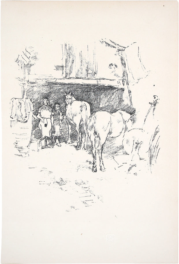 The Smithy Yard by James Abbott McNeill Whistler - Davidson Galleries