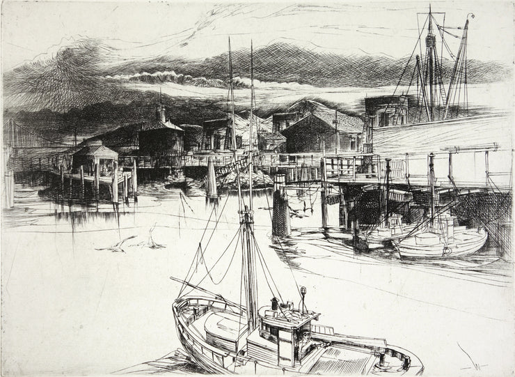 Near Dusk At Fisherman's Wharf by John William J. Winkler - Davidson Galleries